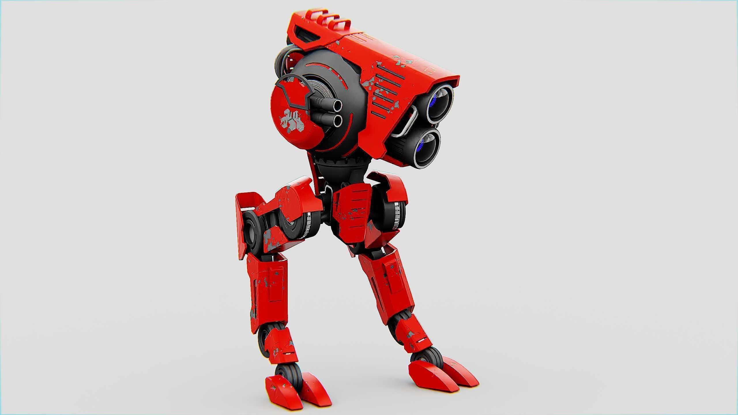 RAPTOR WALKER-300  Rigged for Unreal Engine - Unity - MIXAMO 3D model_3