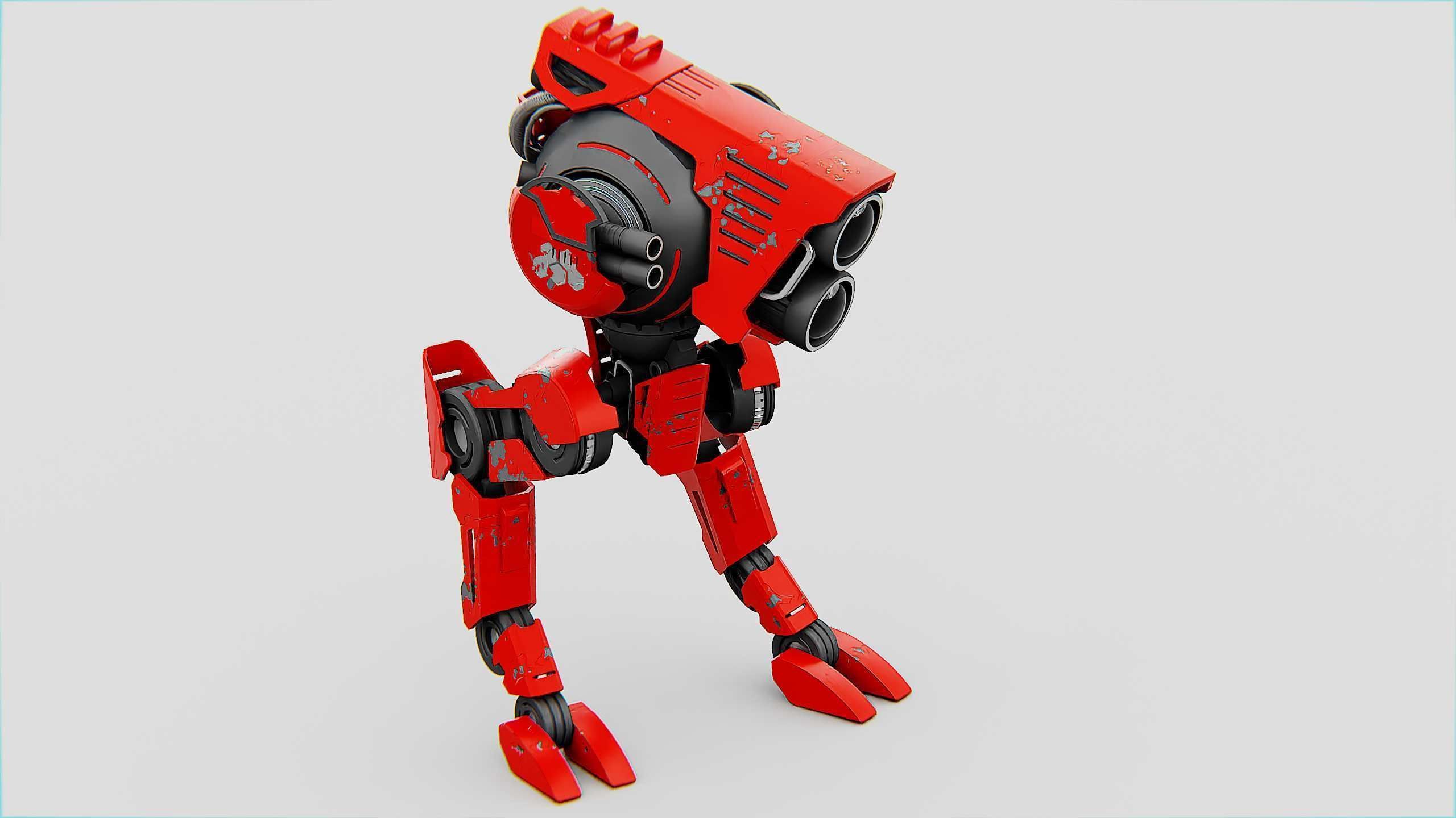 RAPTOR WALKER-300  Rigged for Unreal Engine - Unity - MIXAMO 3D model_27