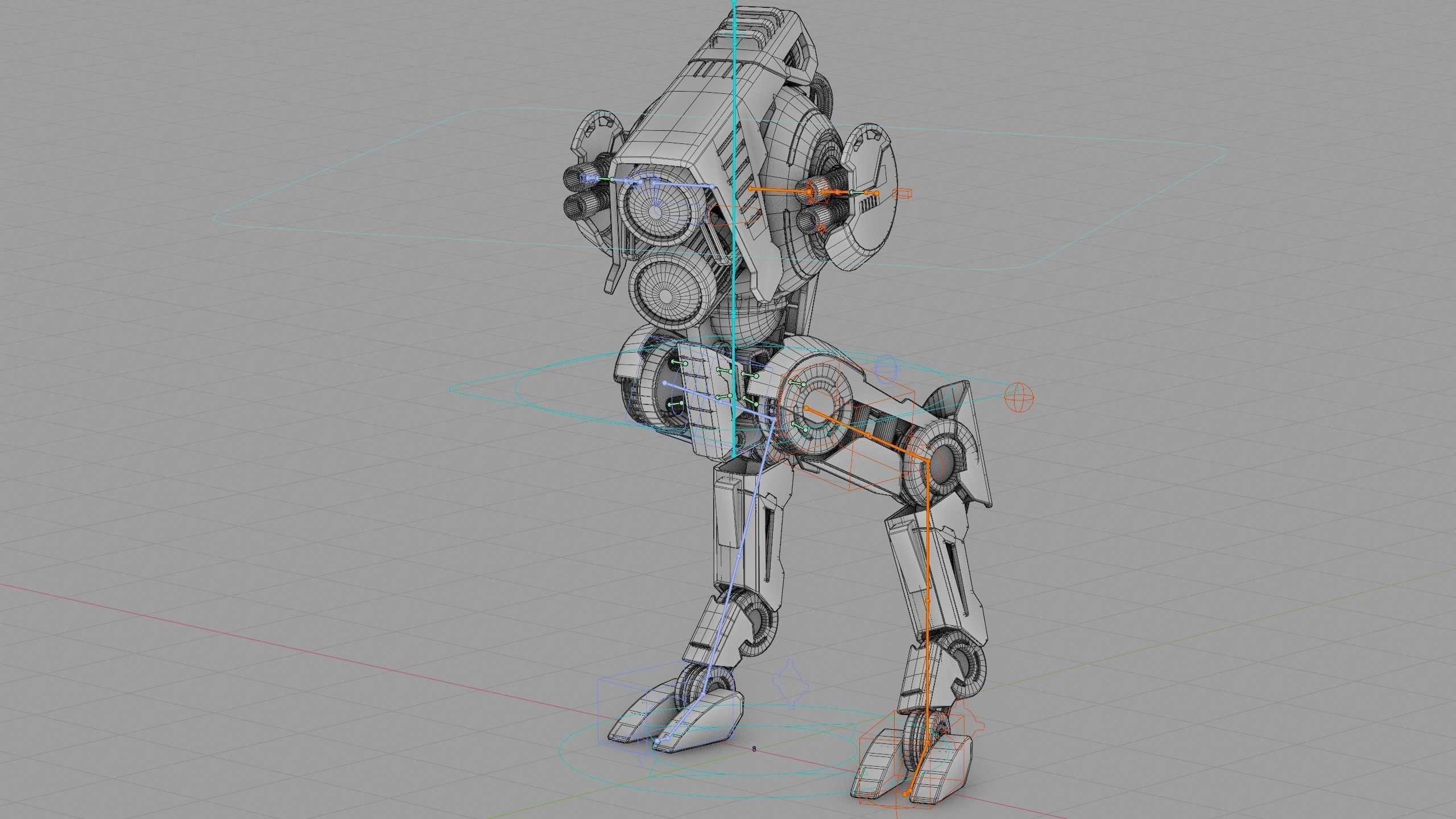 RAPTOR WALKER-300  Rigged for Unreal Engine - Unity - MIXAMO 3D model_42
