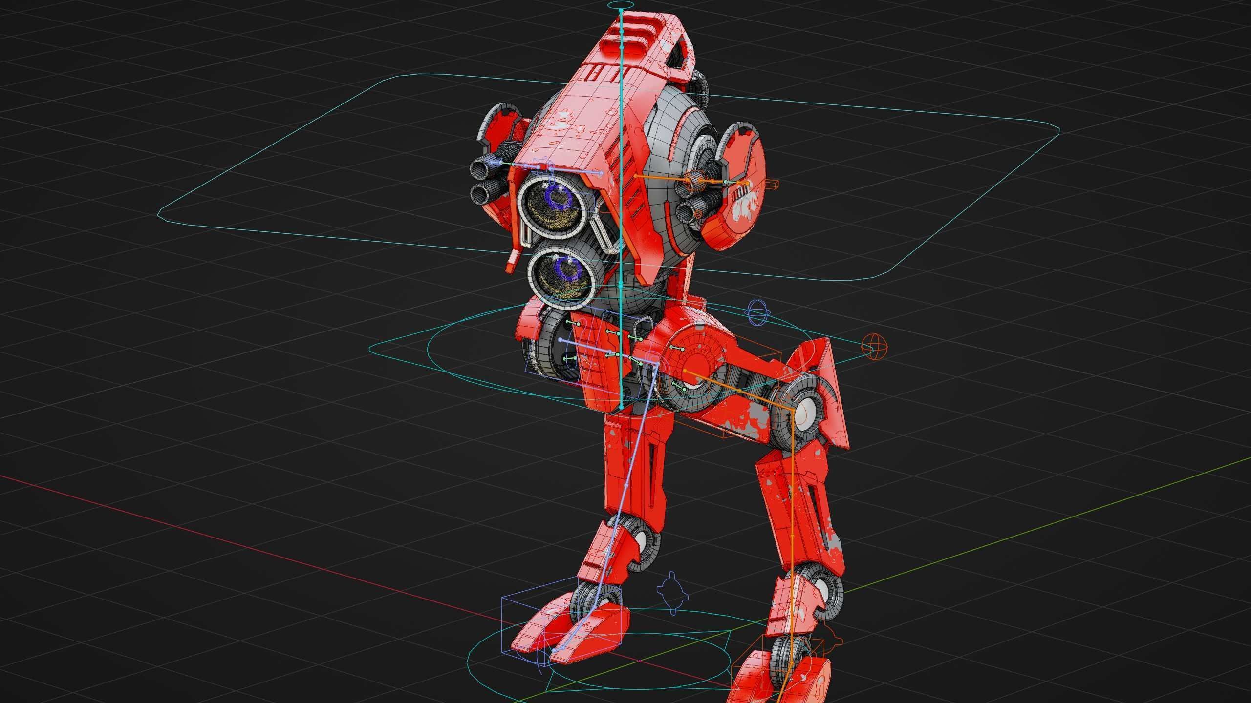 RAPTOR WALKER-300  Rigged for Unreal Engine - Unity - MIXAMO 3D model_37