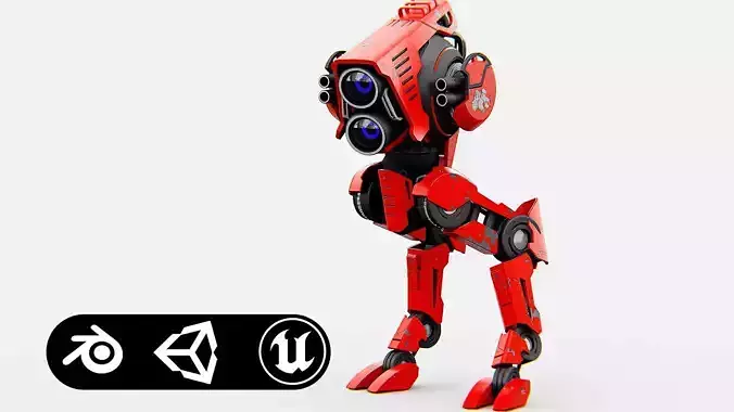 RAPTOR WALKER-300  Rigged for Unreal Engine - Unity - MIXAMO 3D model