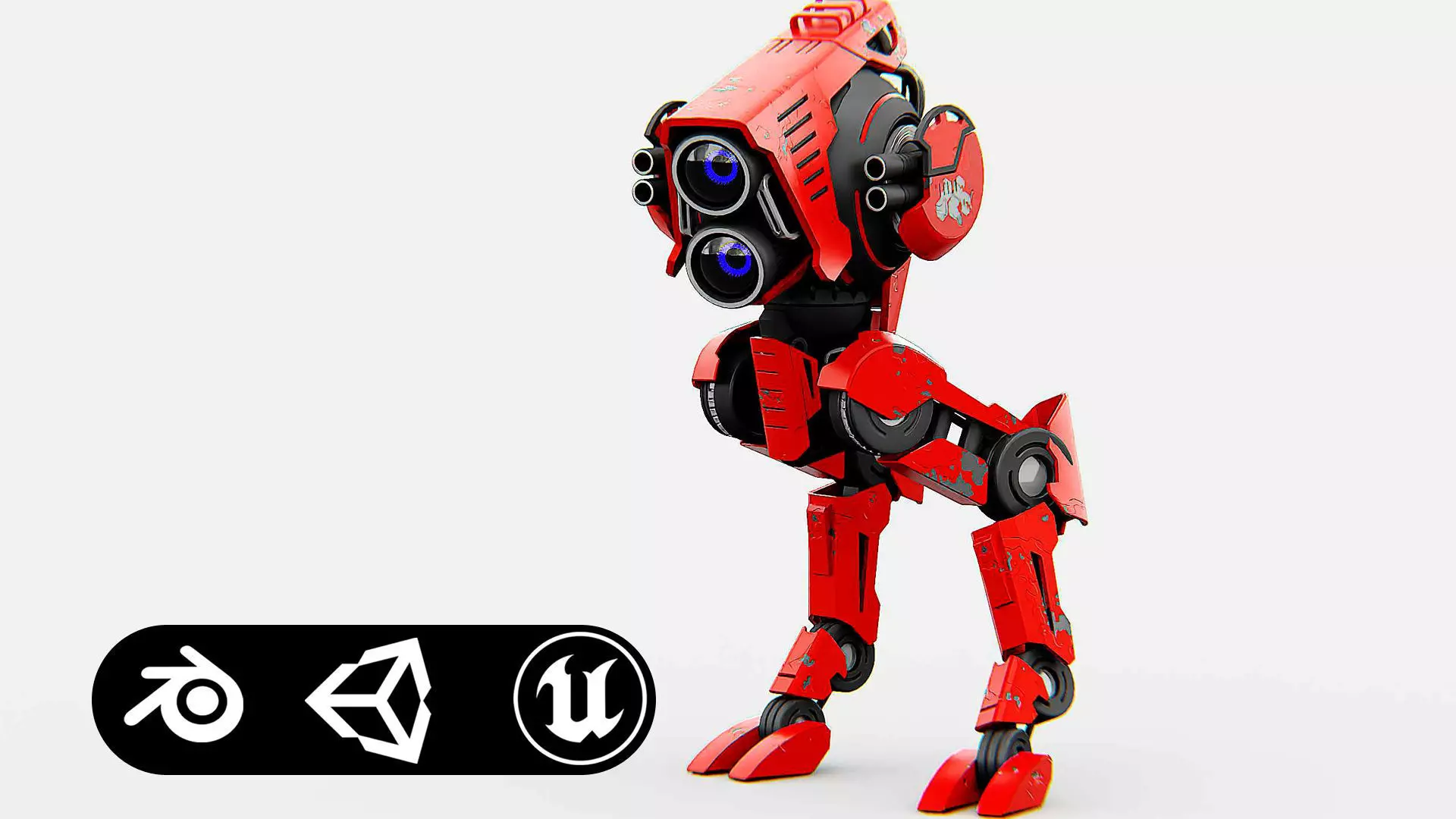 RAPTOR WALKER-300  Rigged for Unreal Engine - Unity - MIXAMO 3D model_0