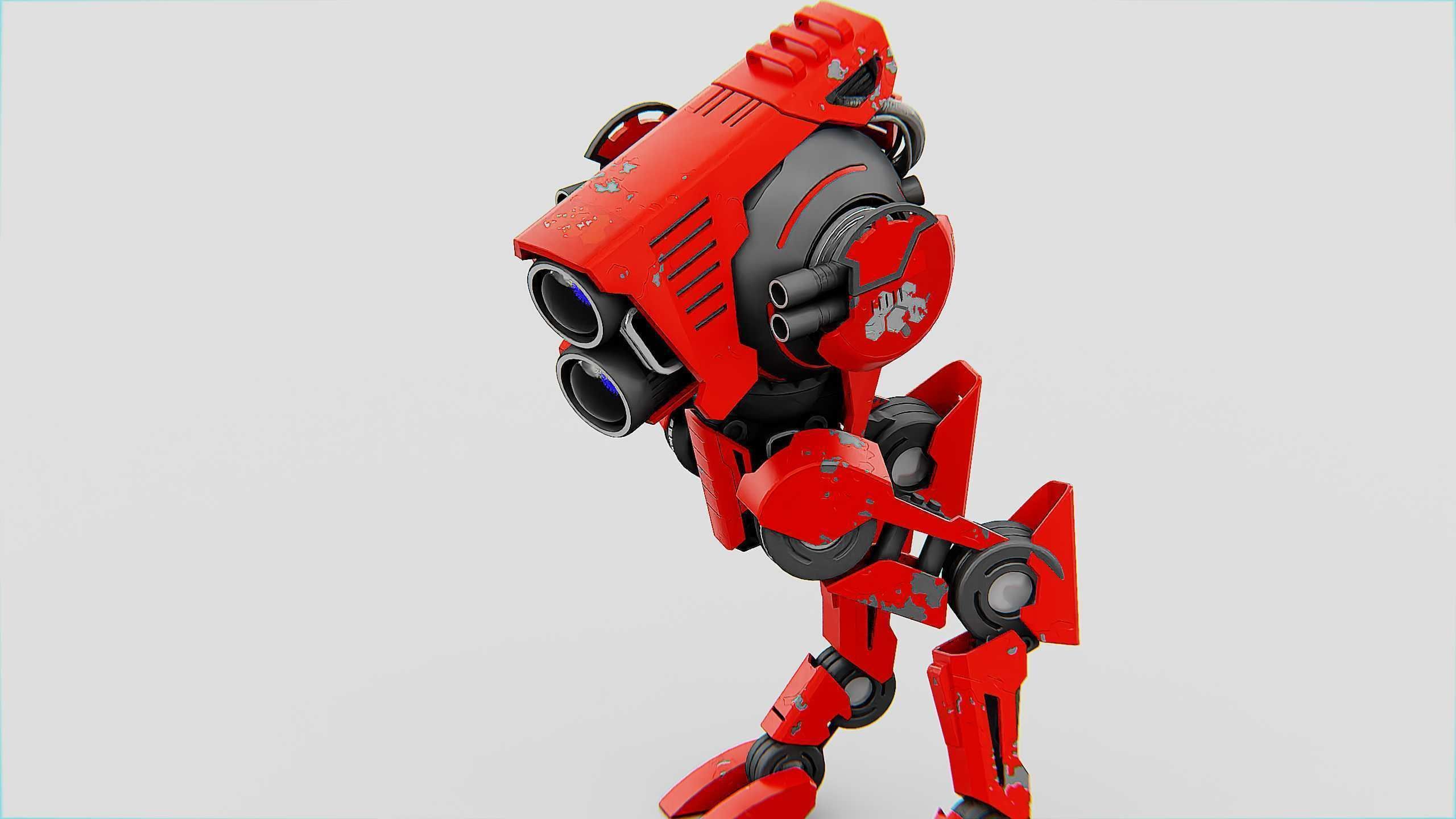 RAPTOR WALKER-300  Rigged for Unreal Engine - Unity - MIXAMO 3D model_25