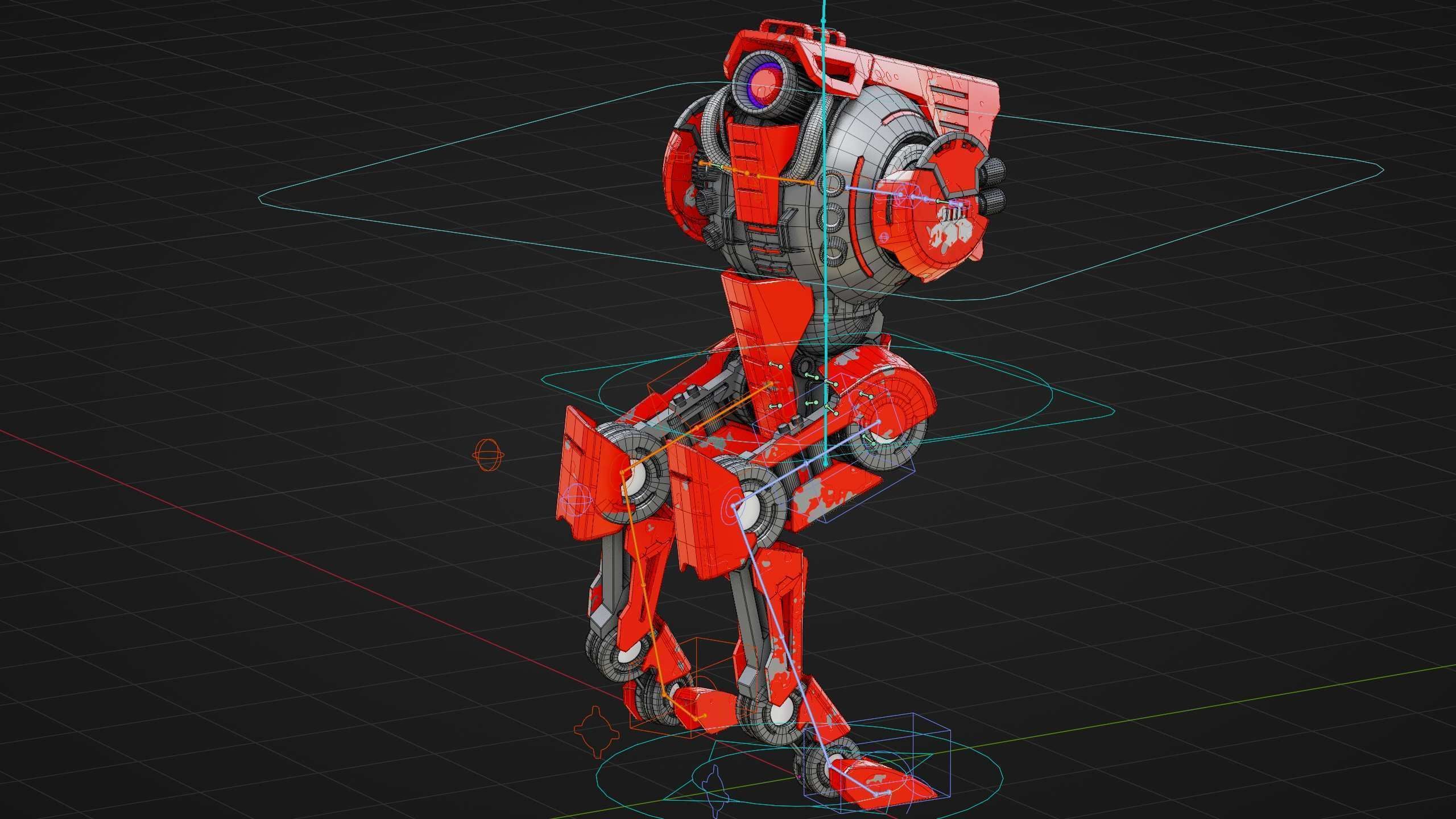 RAPTOR WALKER-300  Rigged for Unreal Engine - Unity - MIXAMO 3D model_38