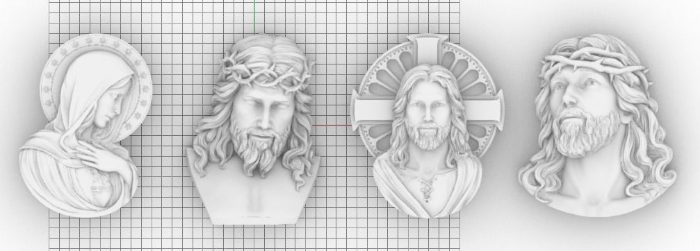 All Types Jesus Christ Holy Mary and More Cross Pendant 3D model 3D print model_3
