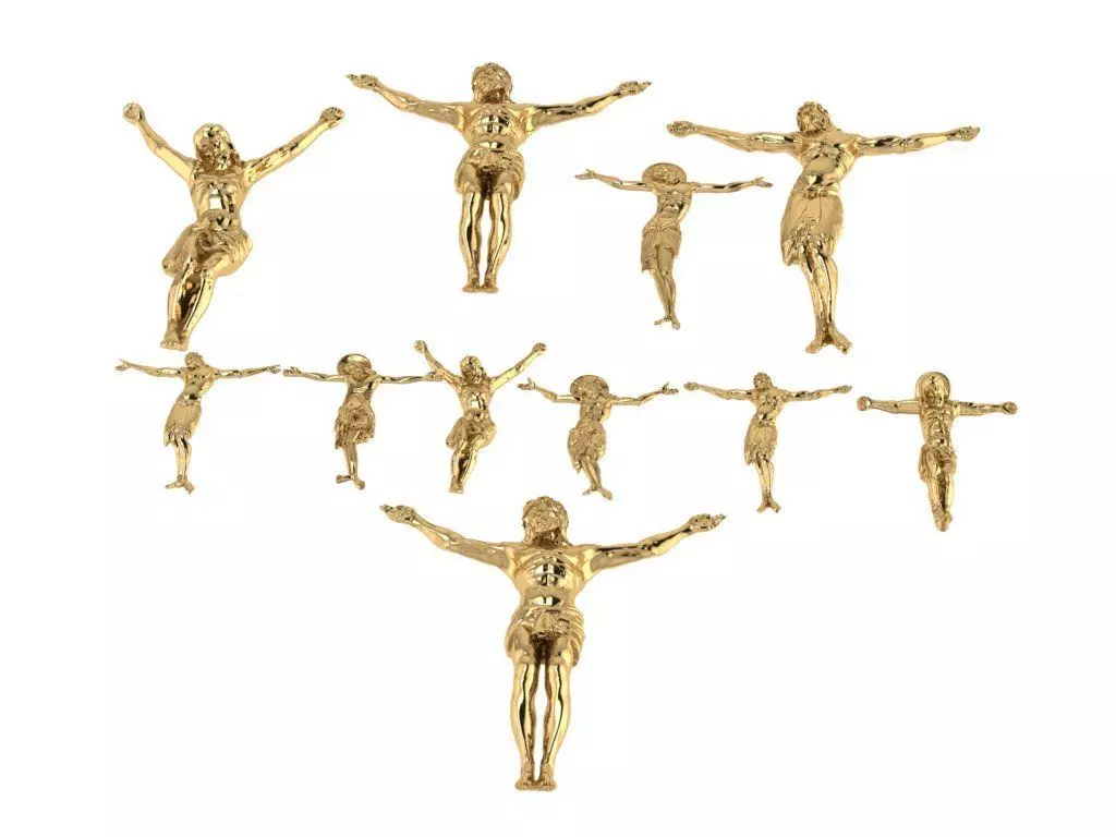 All Types Jesus Christ Holy Mary and More Cross Pendant 3D model 3D print model_0
