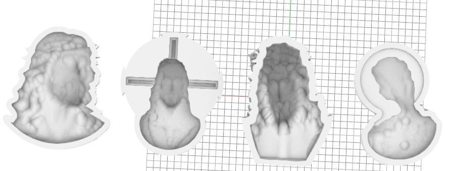 All Types Jesus Christ Holy Mary and More Cross Pendant 3D model 3D print model_4