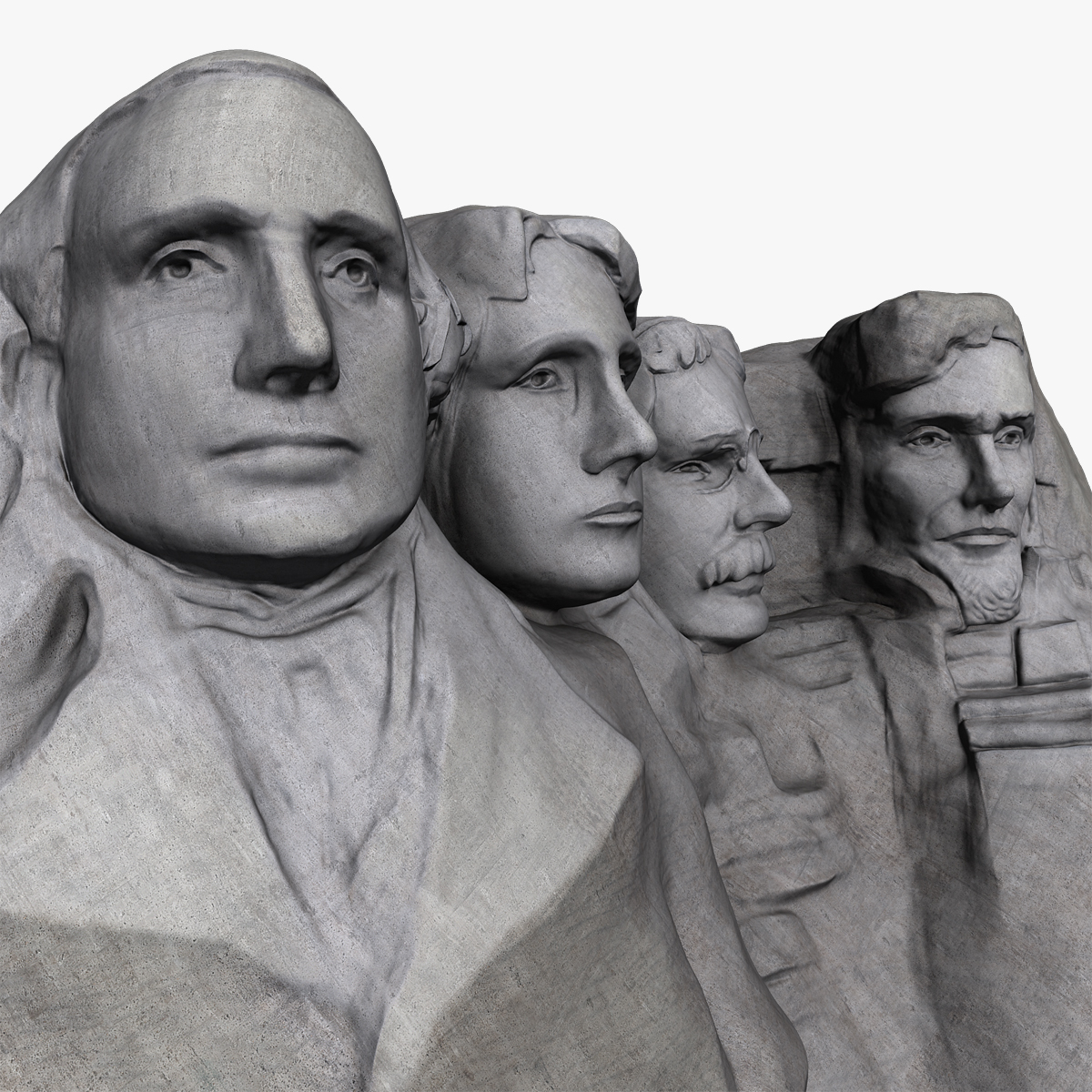 Mount Rushmore 3D model_2