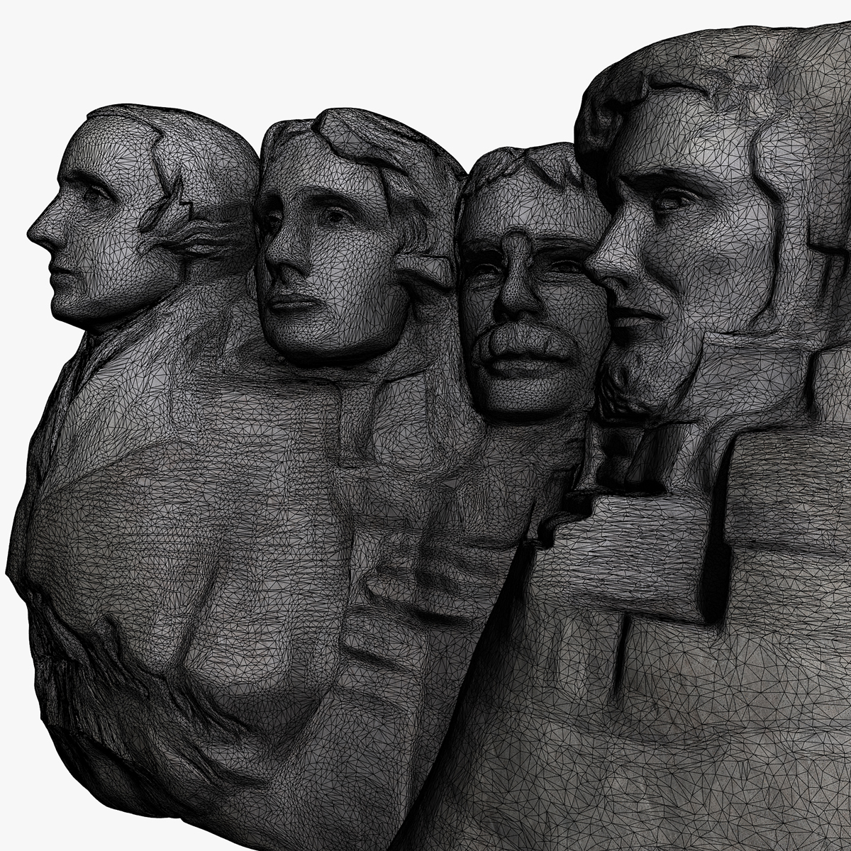 Mount Rushmore 3D model_6
