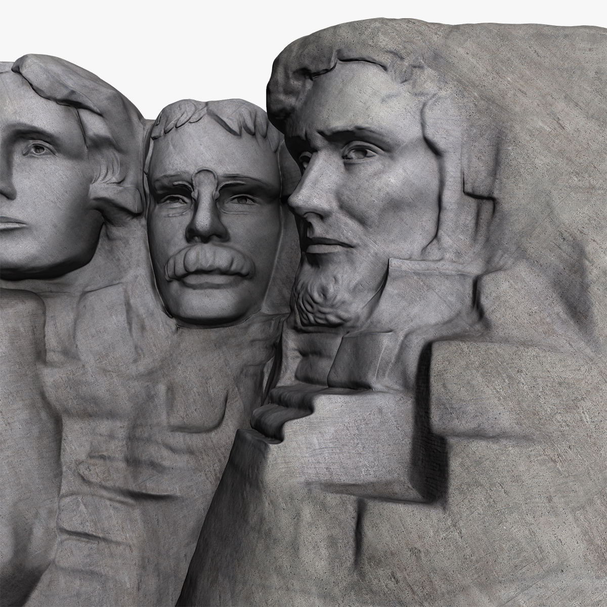 Mount Rushmore 3D model_3