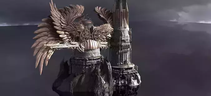 Steampunk Gears of  time tower