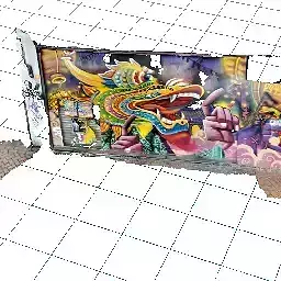 high quality chineese style dragon graffiti 3d scan