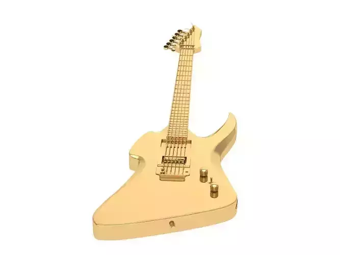 2 Types Rock Guitar Pendant 3D model