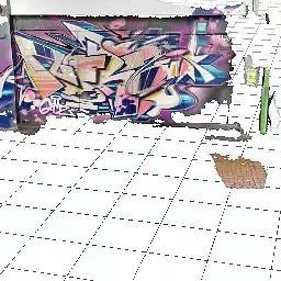 multiple grafiti wall lidar scan