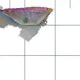 graffiti on corner with steps lidar 3D scan