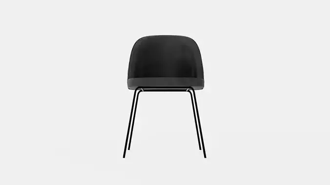 Felipe Dining Chair Velvet Gray Black