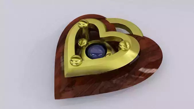 Iron Heart Pendant 3D print model