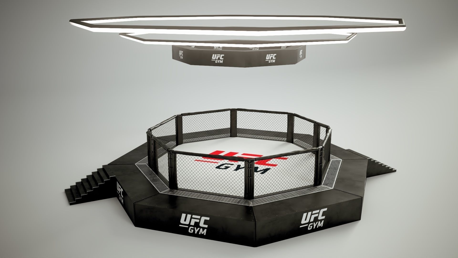 UFC MMA Ring Octogone 3D Model 3D model_4