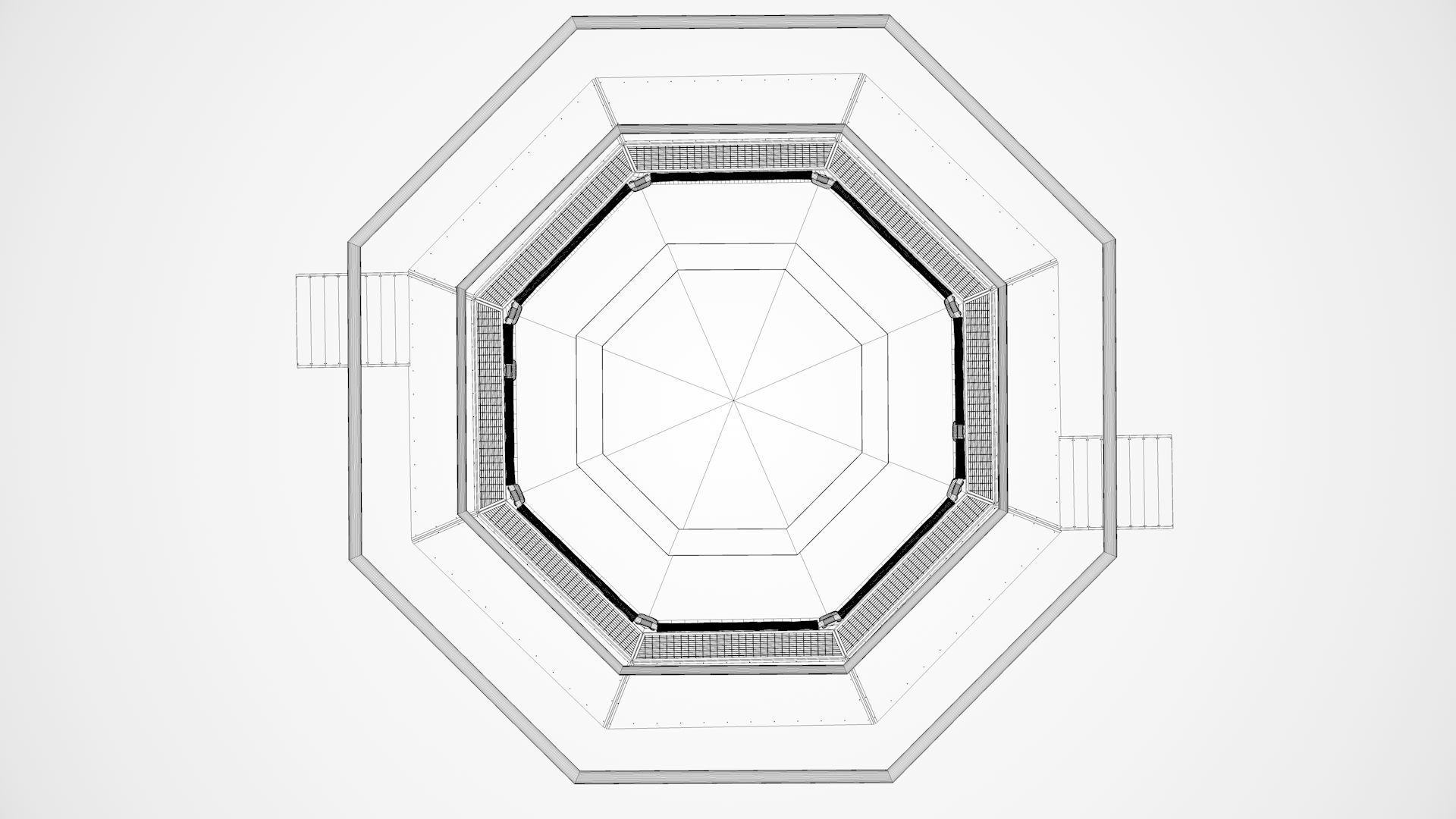 UFC MMA Ring Octogone 3D Model 3D model_8