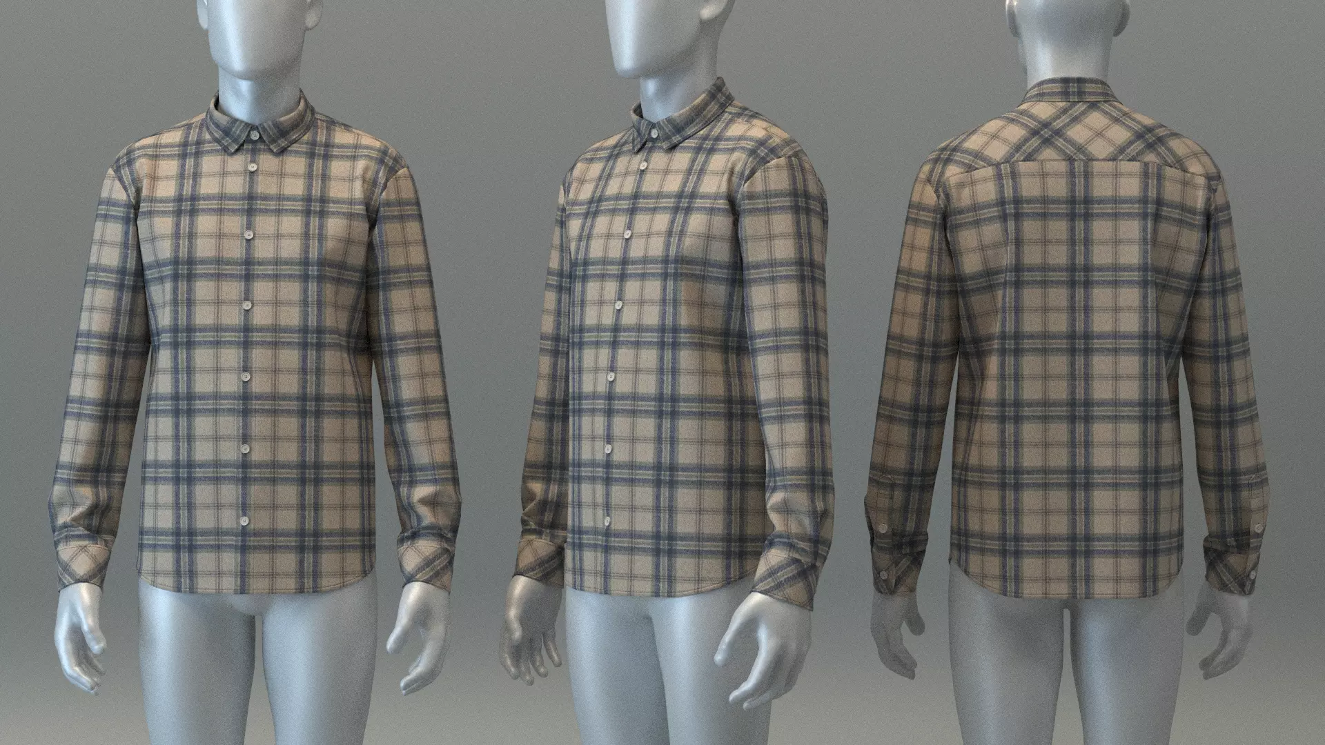 LS Flannel Shirt 3D model