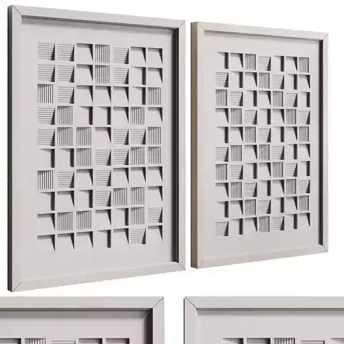 Tim Van Eenennaam Art Frame Low-poly 3D model