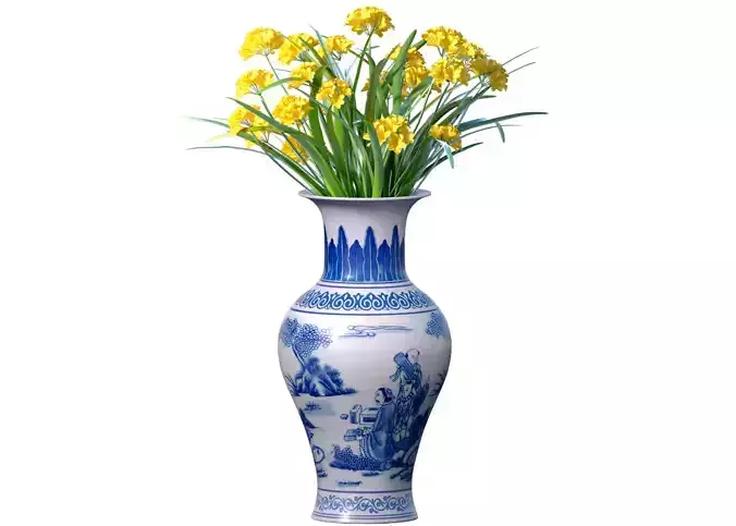 bouquet of yellow flowers in a vase a pot a vase for decoration