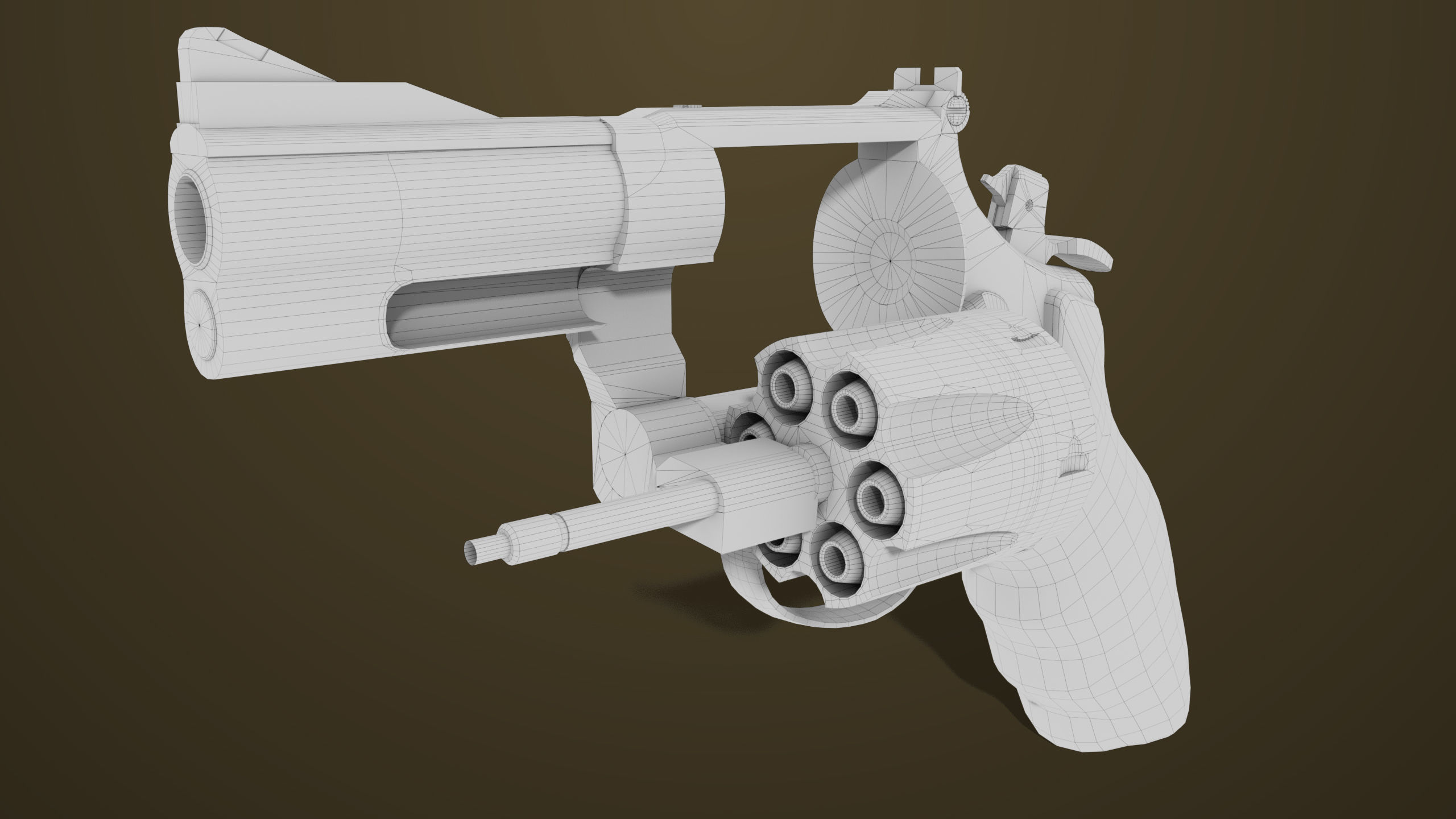 Small Revolver 06 Black Generic All PBR Unity UE Textures Low-poly 3D model_37