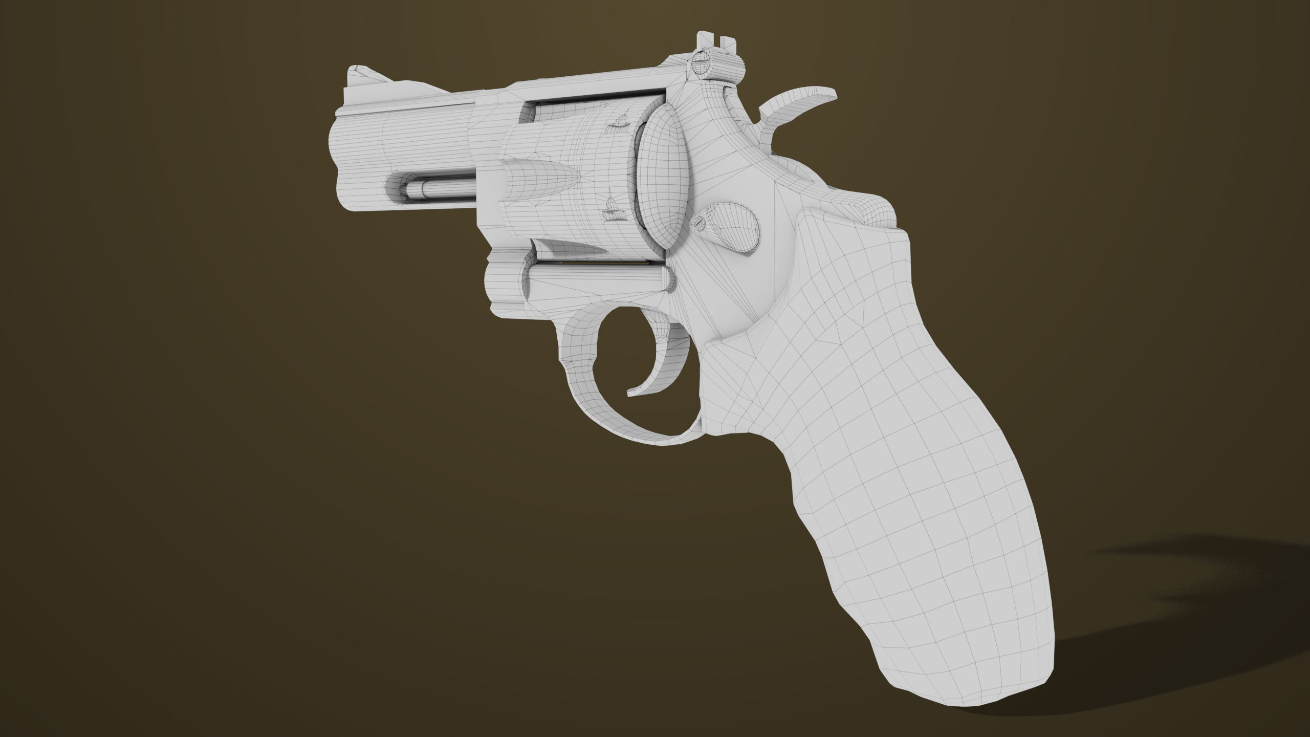 Small Revolver 06 Black Generic All PBR Unity UE Textures Low-poly 3D model_28