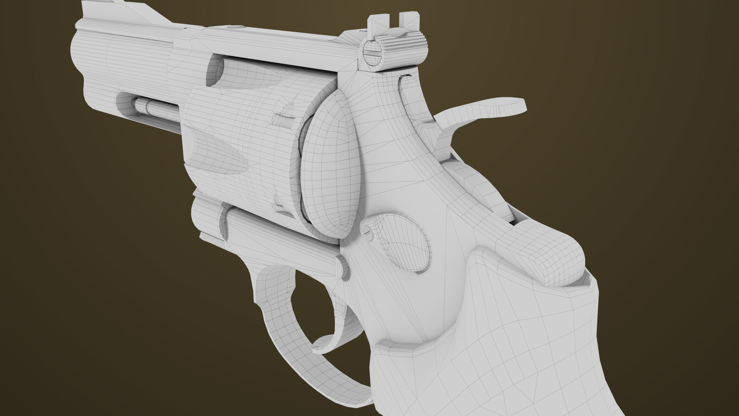 Small Revolver 06 Black Generic All PBR Unity UE Textures Low-poly 3D model_31