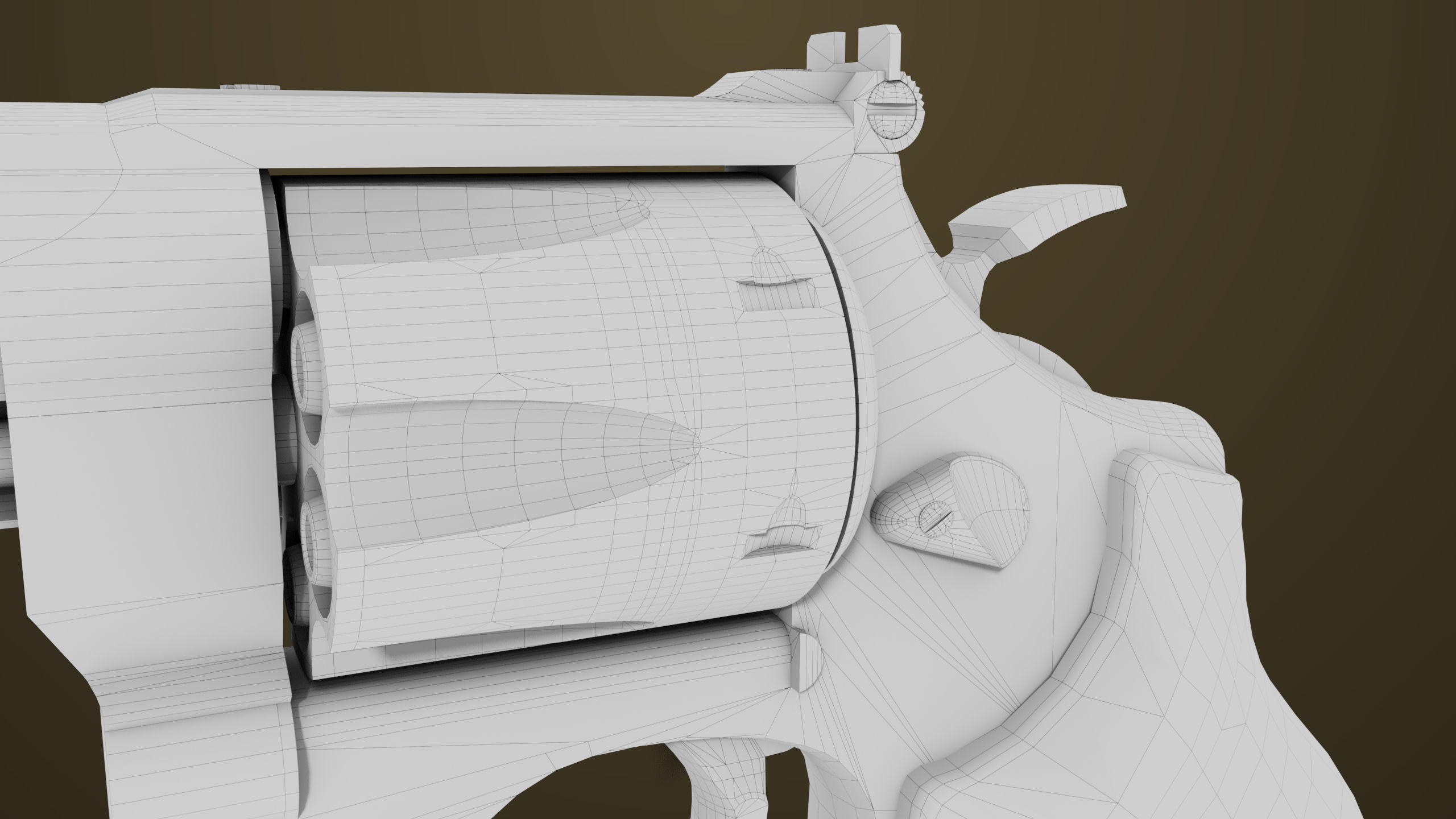 Small Revolver 06 Black Generic All PBR Unity UE Textures Low-poly 3D model_30