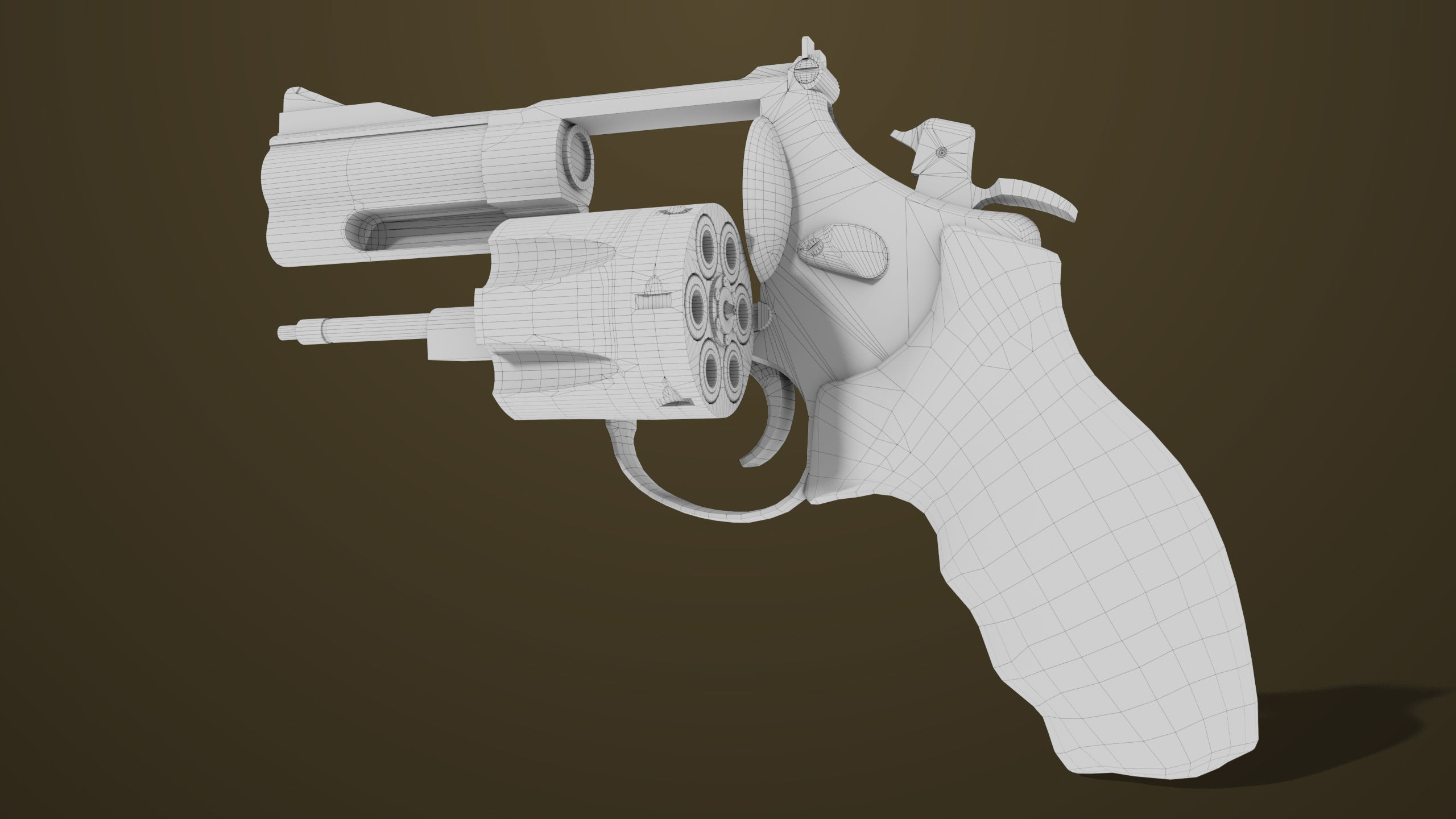 Small Revolver 06 Black Generic All PBR Unity UE Textures Low-poly 3D model_36