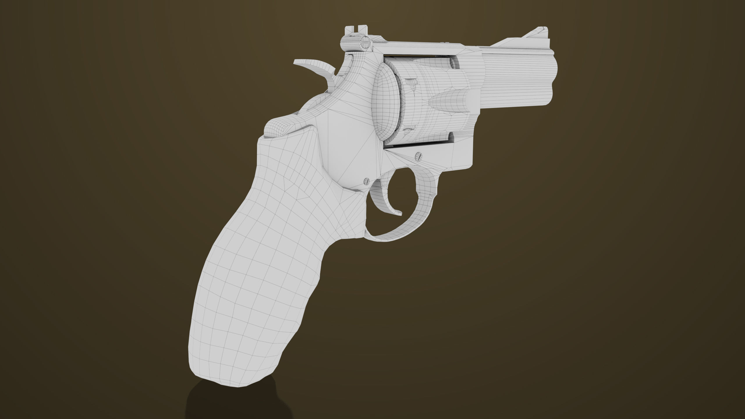 Small Revolver 06 Black Generic All PBR Unity UE Textures Low-poly 3D model_26