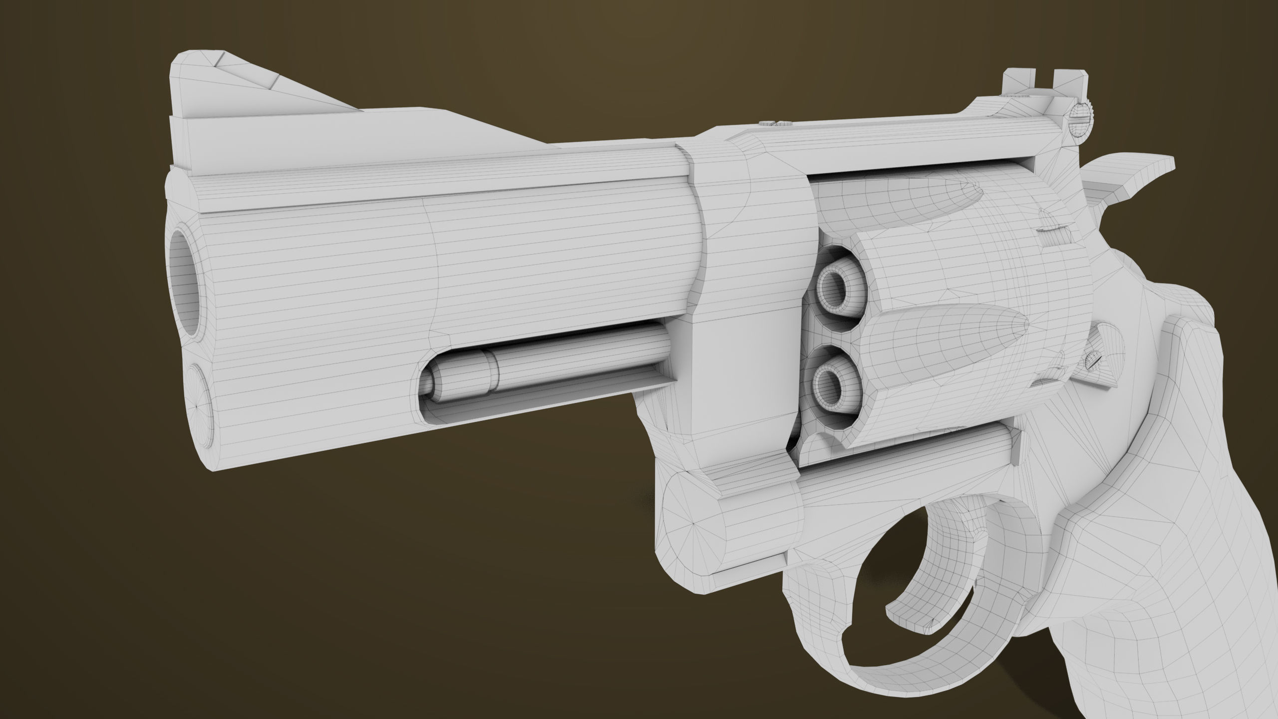 Small Revolver 06 Black Generic All PBR Unity UE Textures Low-poly 3D model_29