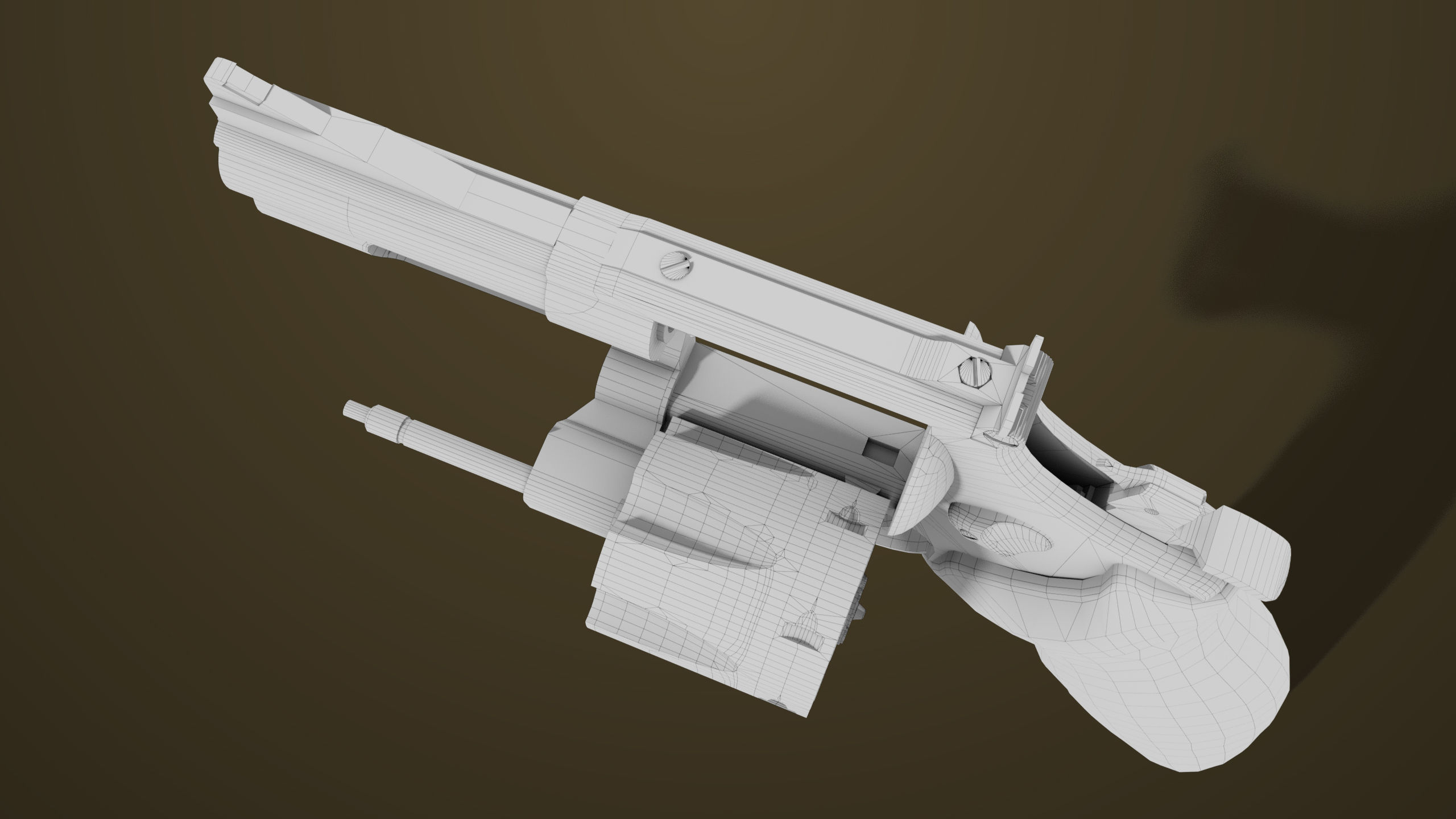 Small Revolver 06 Black Generic All PBR Unity UE Textures Low-poly 3D model_39