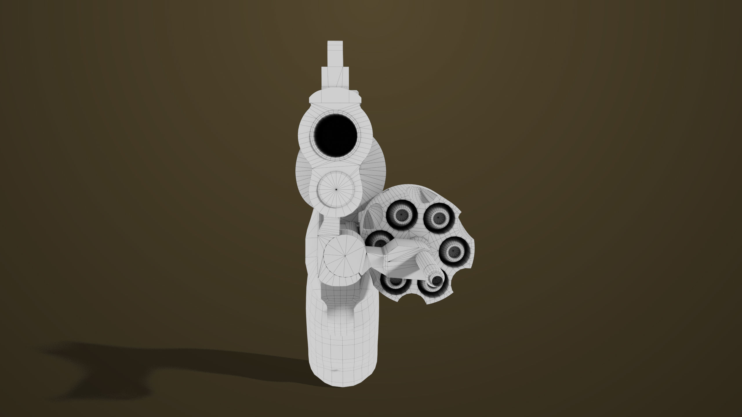 Small Revolver 06 Black Generic All PBR Unity UE Textures Low-poly 3D model_42