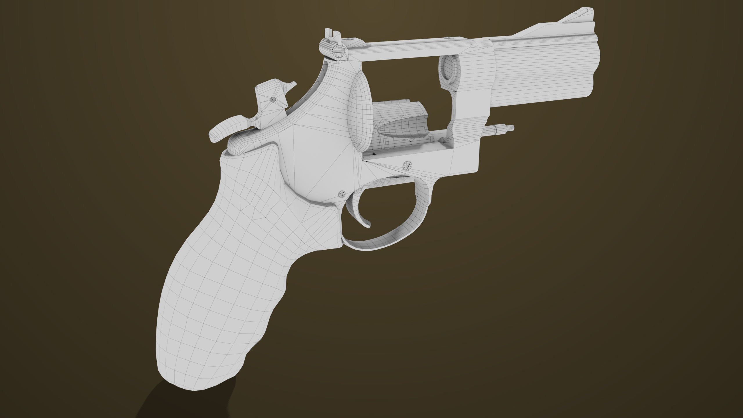 Small Revolver 06 Black Generic All PBR Unity UE Textures Low-poly 3D model_40