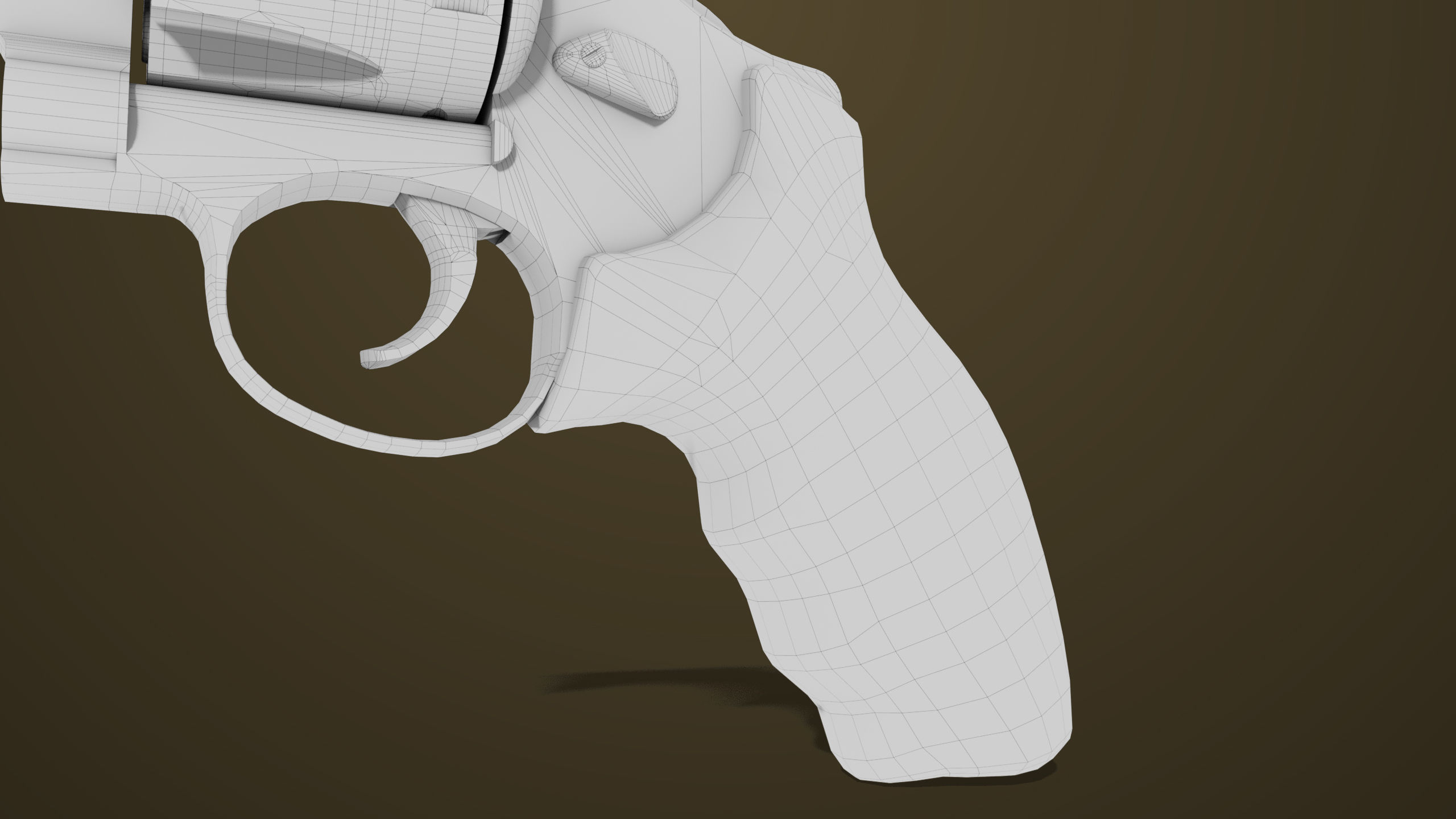 Small Revolver 06 Black Generic All PBR Unity UE Textures Low-poly 3D model_32