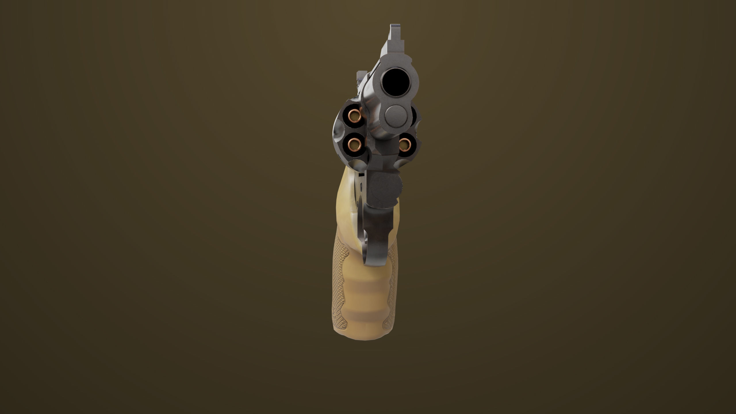 Small Revolver 06 Black Generic All PBR Unity UE Textures Low-poly 3D model_4