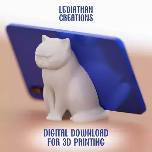 Cute Grumpy Flat Faced Cat Phone Stand