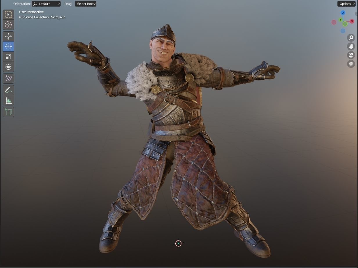 Knight Errant 2 Low-poly 3D model_25