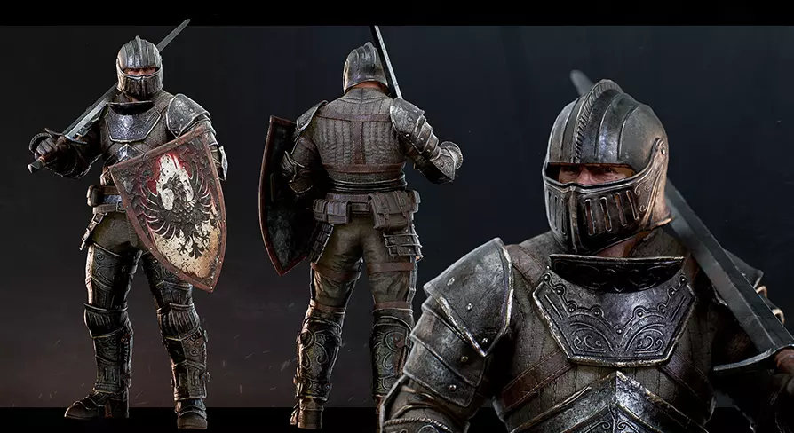 Knight Errant 2 Low-poly 3D model_0