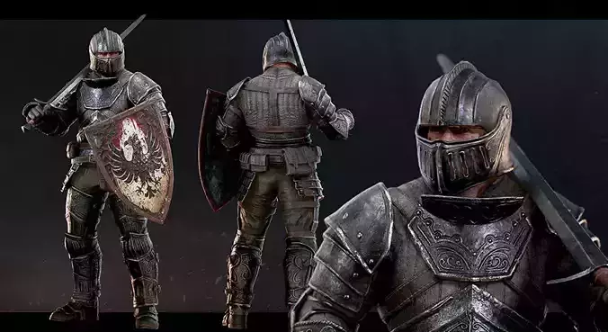 Knight Errant 2 Low-poly 3D model