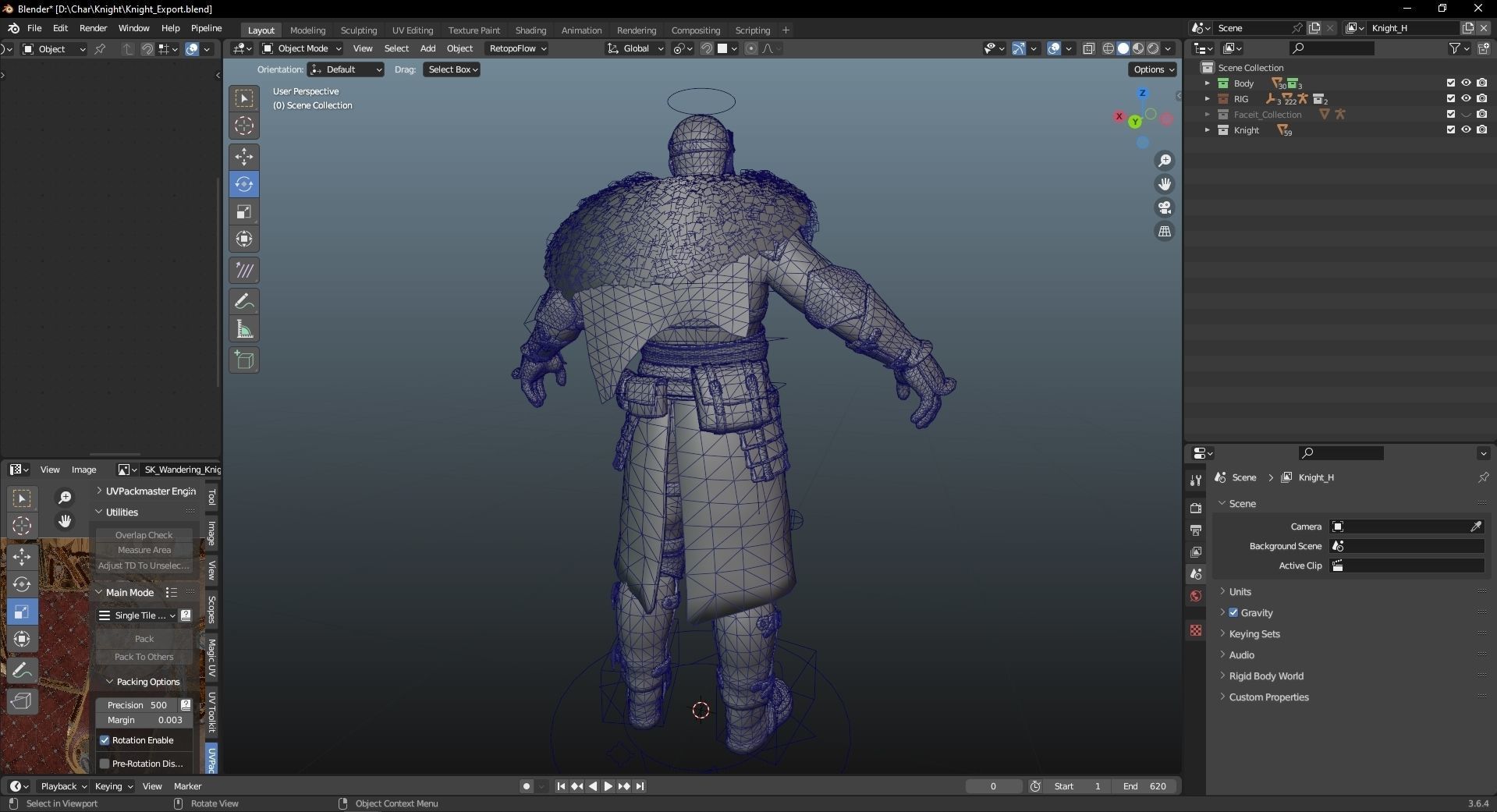 Knight Errant 2 Low-poly 3D model_27