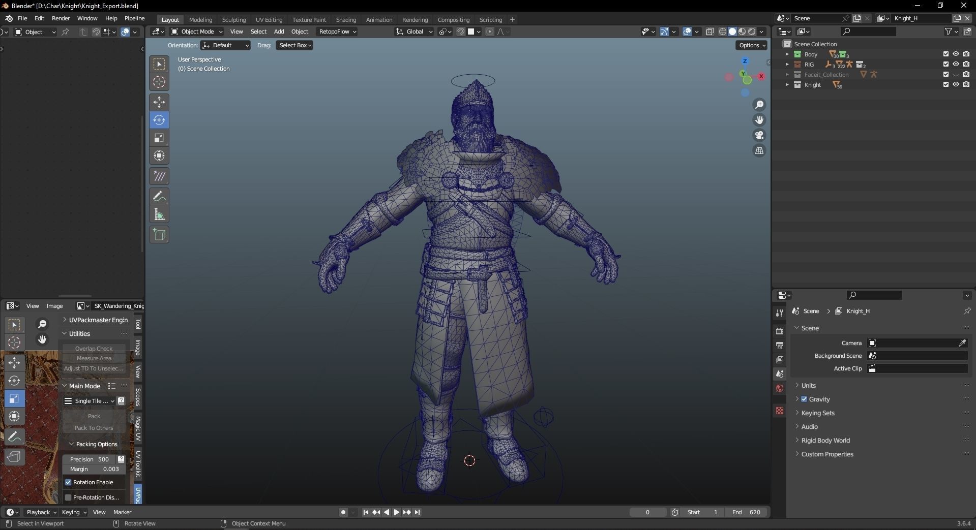 Knight Errant 2 Low-poly 3D model_26