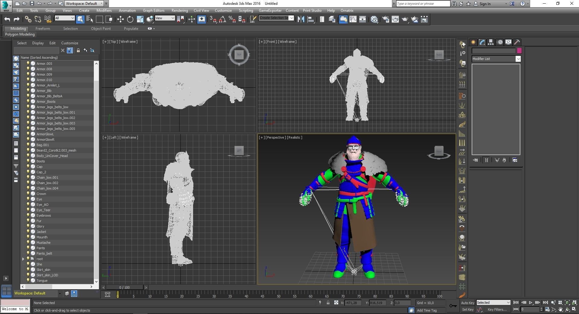 Knight Errant 2 Low-poly 3D model_31