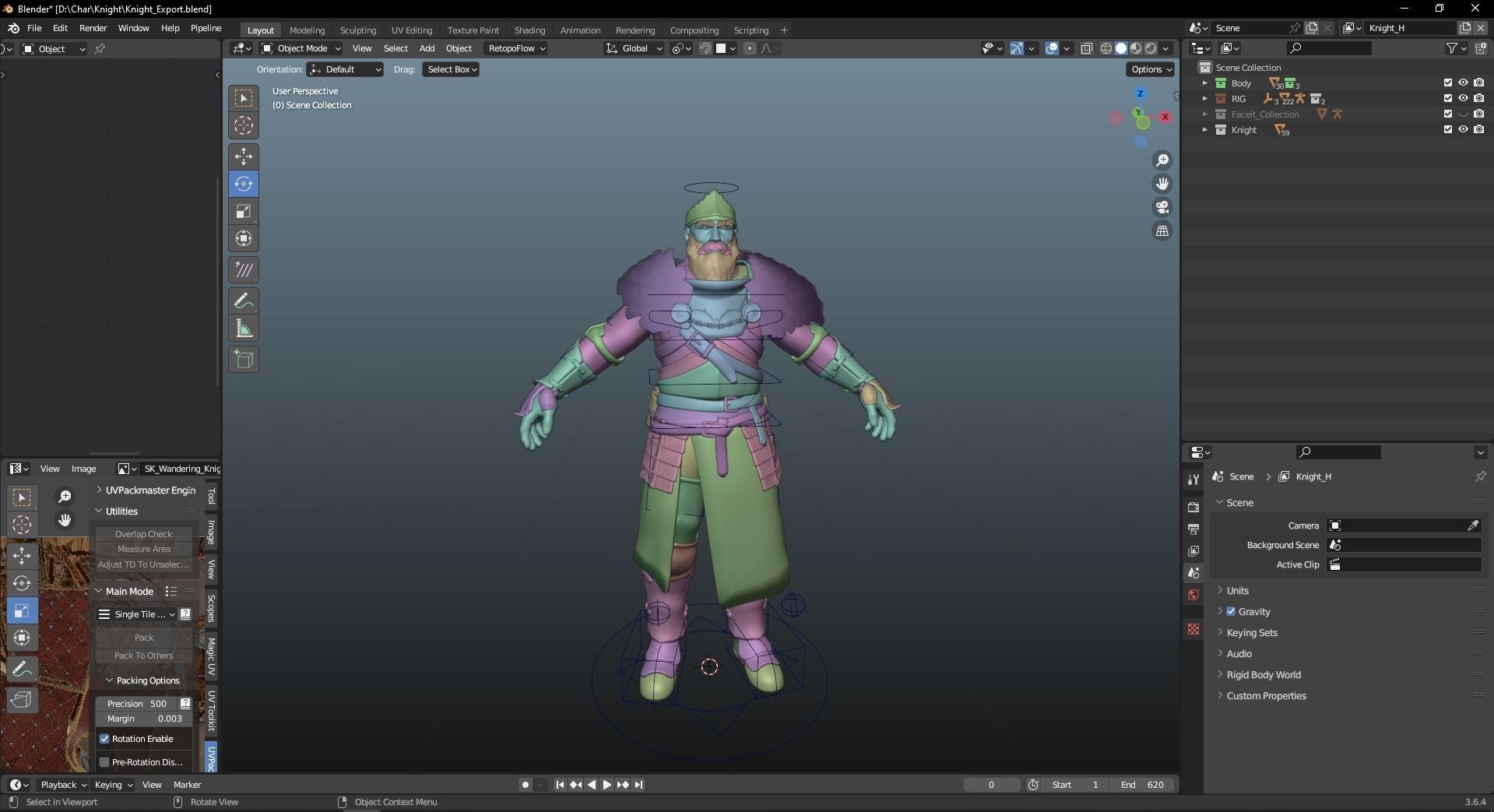 Knight Errant 2 Low-poly 3D model_28
