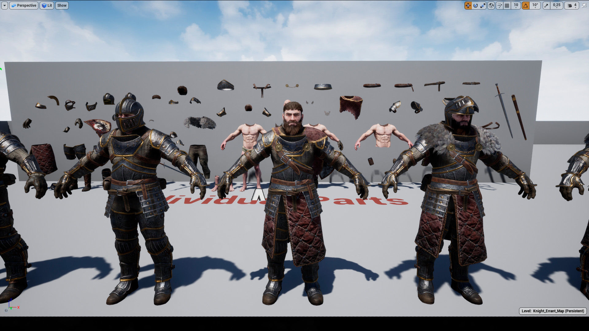 Knight Errant 2 Low-poly 3D model_21