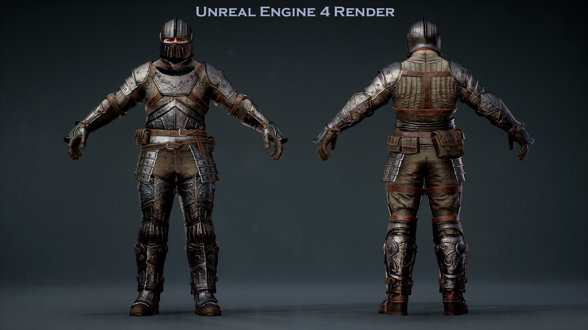 Knight Errant 2 Low-poly 3D model_17