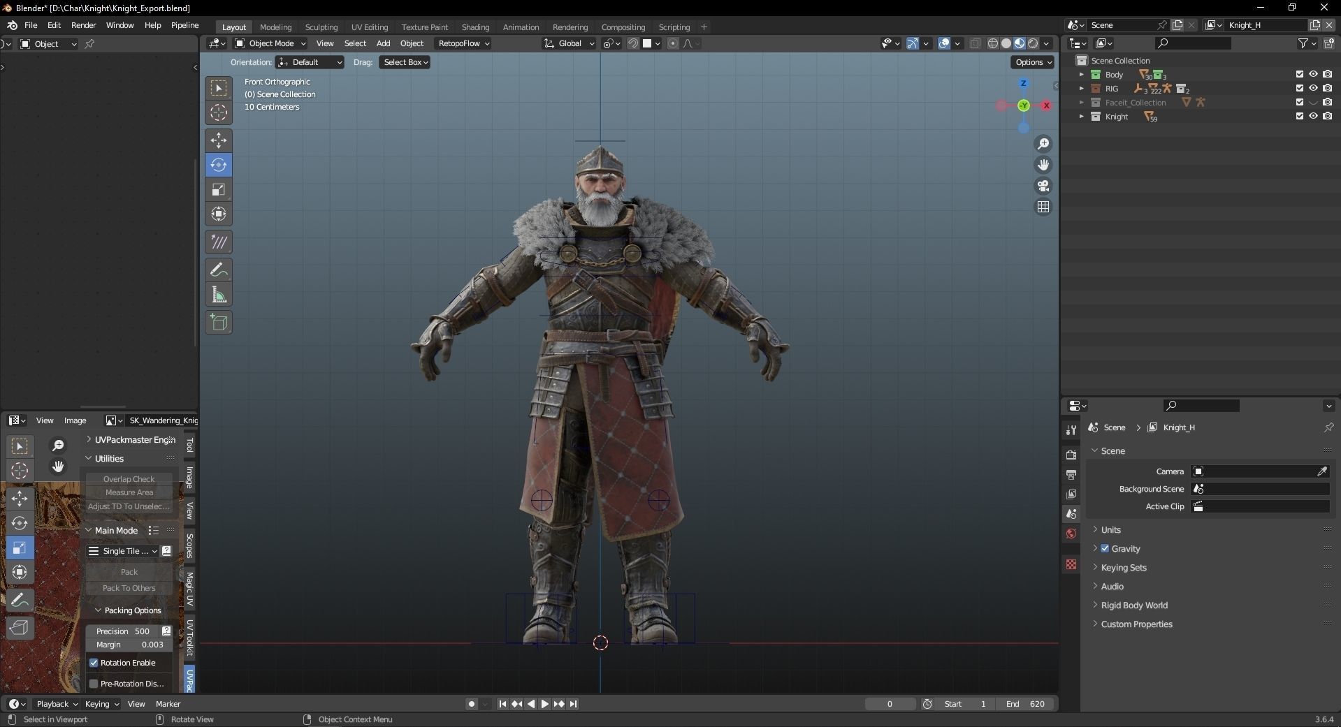 Knight Errant 2 Low-poly 3D model_29