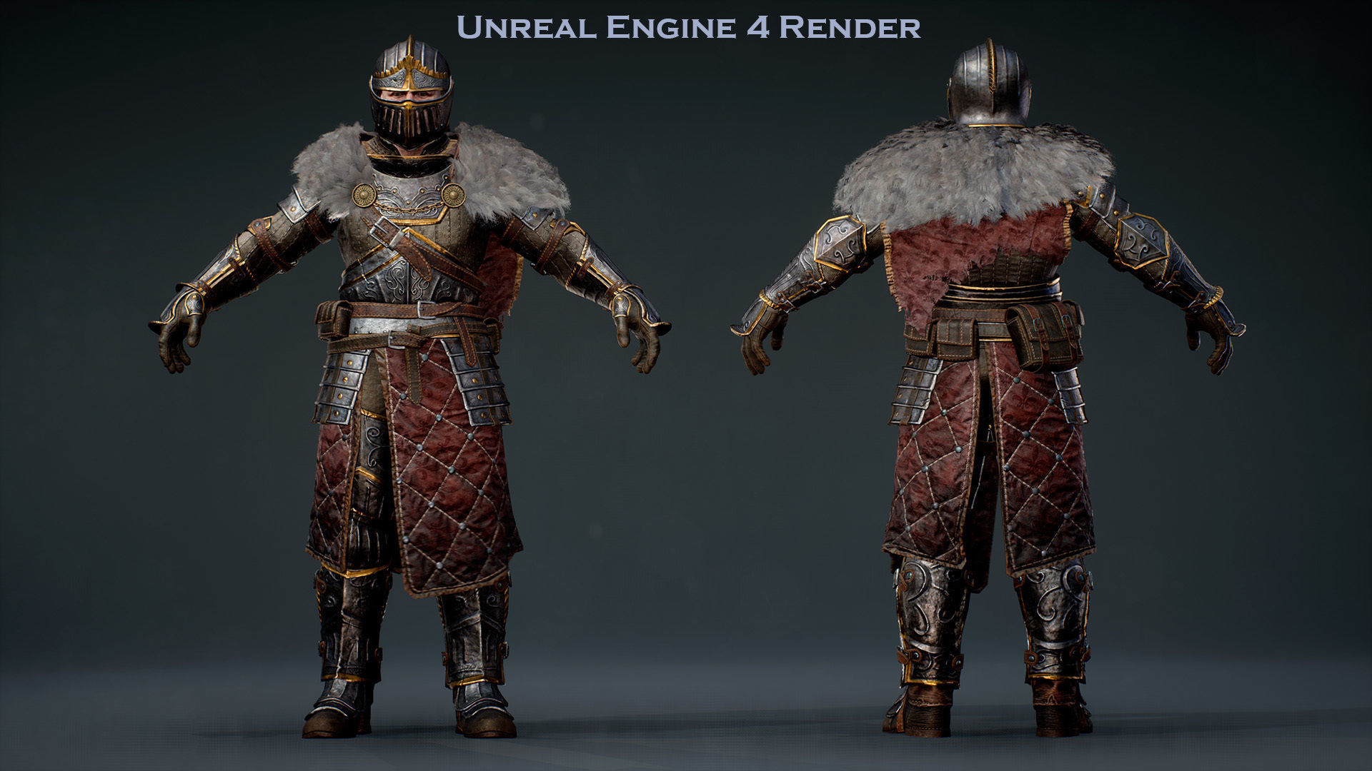 Knight Errant 2 Low-poly 3D model_14